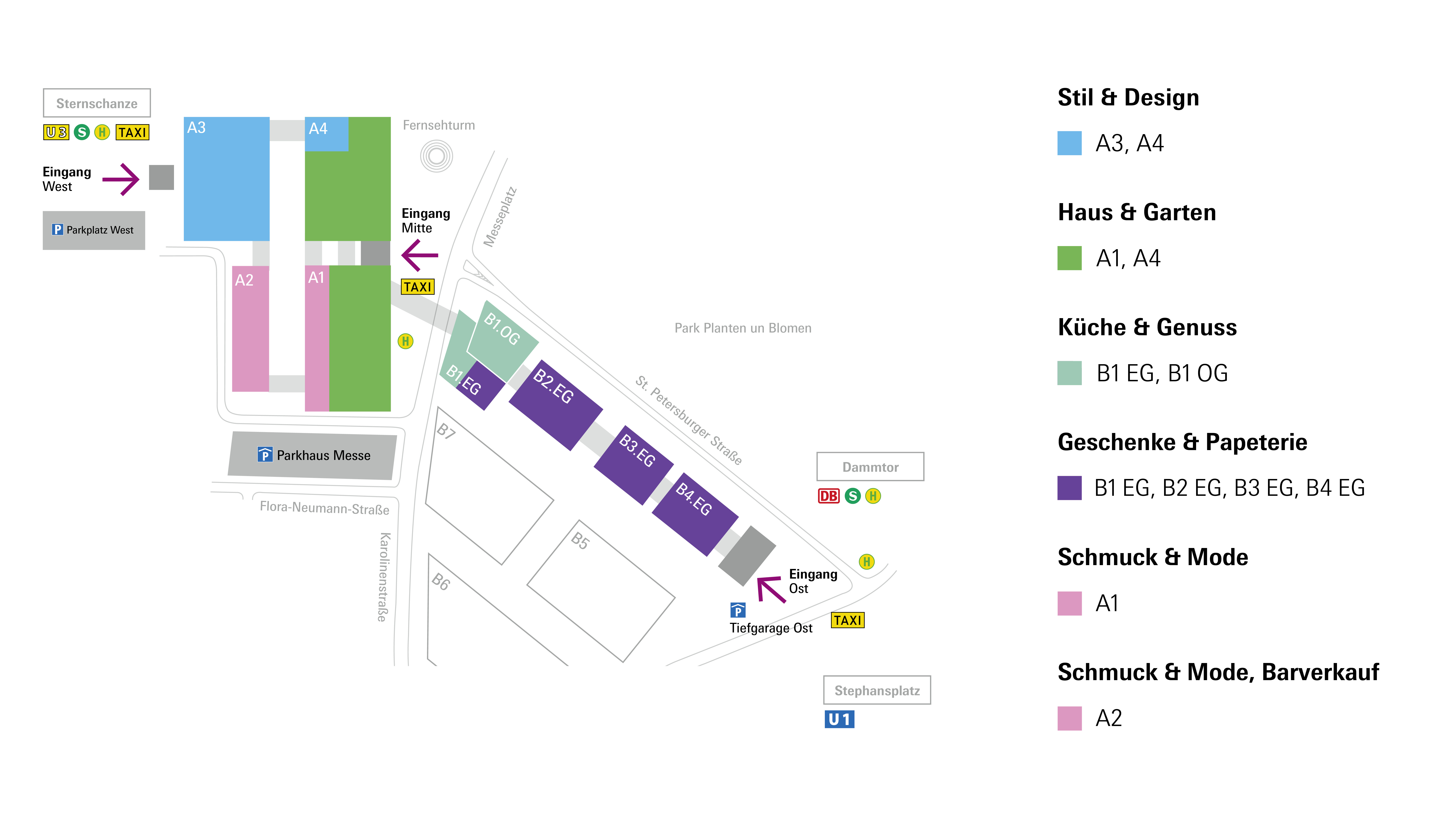 Der Geländeplan der Nordstil Winter 2025. Grafik: Messe Frankfurt.